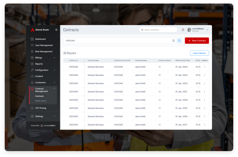 AtomicRoute Contract Management System